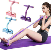 Corde de tension multifonction 6 tubes pour pédale, bande de résistance élastique pour yoga, pour abdominaux, taille, bras, jambes, étirements amincissants, entraînement bleu