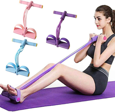 Corde de tension multifonction 6 tubes pour pédale, bande de résistance élastique pour yoga, pour abdominaux, taille, bras, jambes, étirements amincissants, entraînement bleu