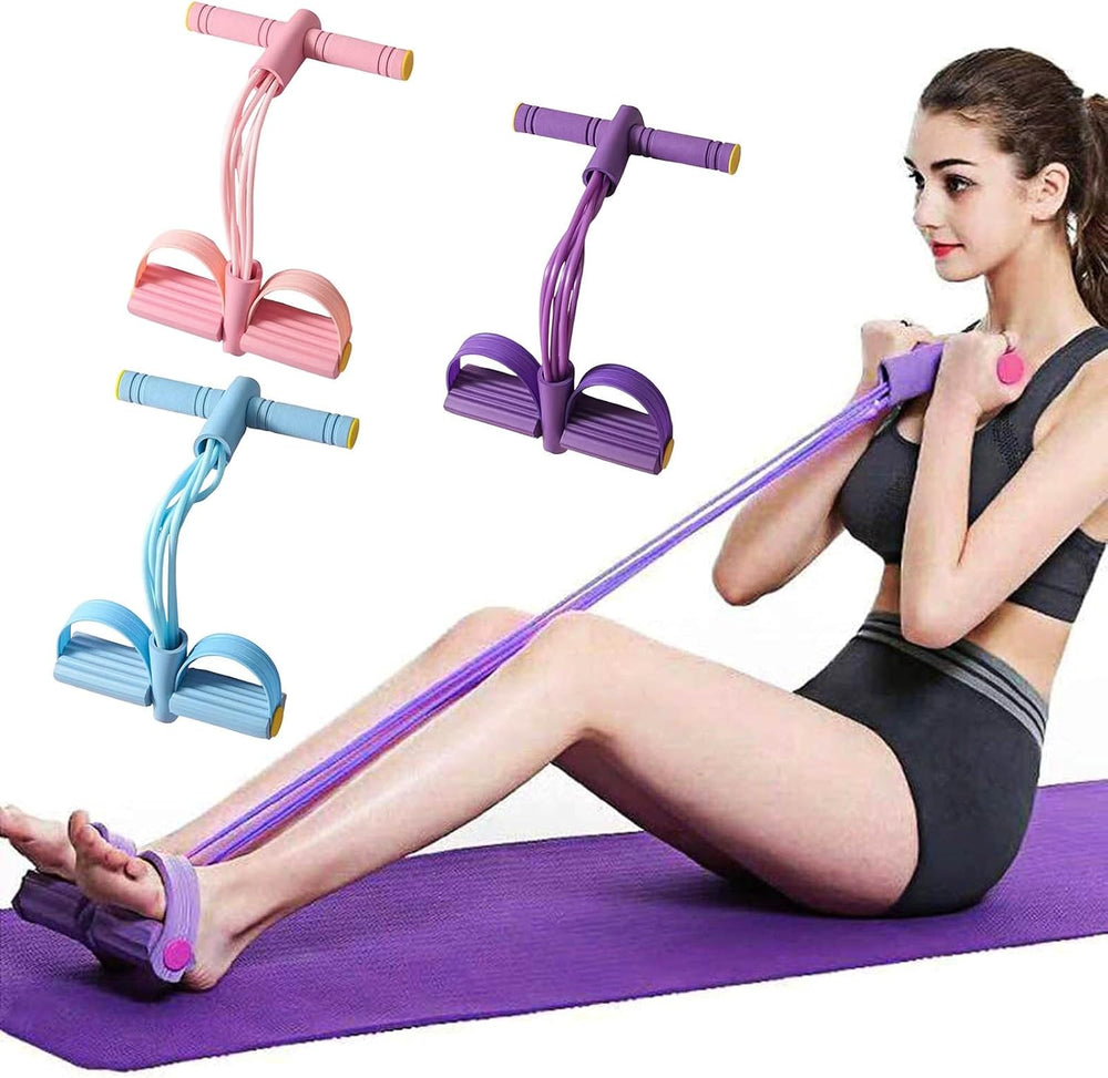 Corde de tension multifonction 6 tubes pour pédale, bande de résistance élastique pour yoga, pour abdominaux, taille, bras, jambes, étirements amincissants, entraînement bleu